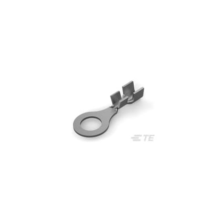 Te Connectivity Ring Terminal, 1/4 in Stud Size, 14 AWG, Bare Insulated 42938-2